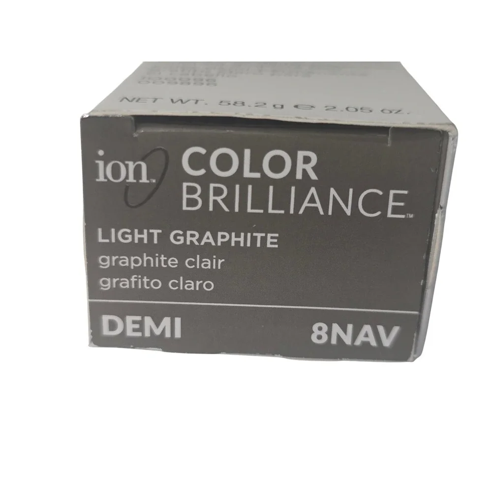 Ion Color‎ Brilliance Demi Permanent Hair Color Light Graphite 8NAV 2.05oz NEW